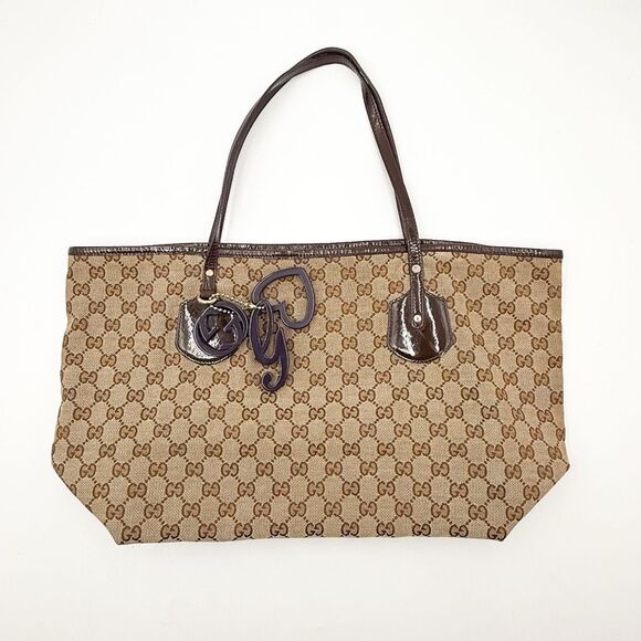 Gucci GG Jolie Monogram Brown Canvas Tote Shoulder Bag - Picture 1 of 15